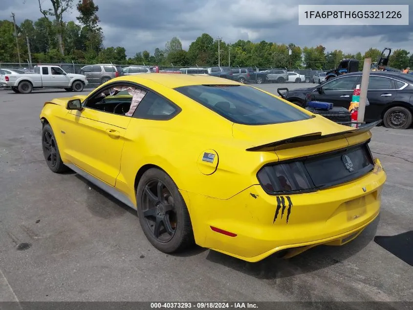 2016 Ford Mustang Ecoboost VIN: 1FA6P8TH6G5321226 Lot: 40373293