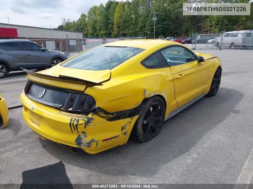 2016 Ford Mustang Ecoboost VIN: 1FA6P8TH6G5321226 Lot: 40373293