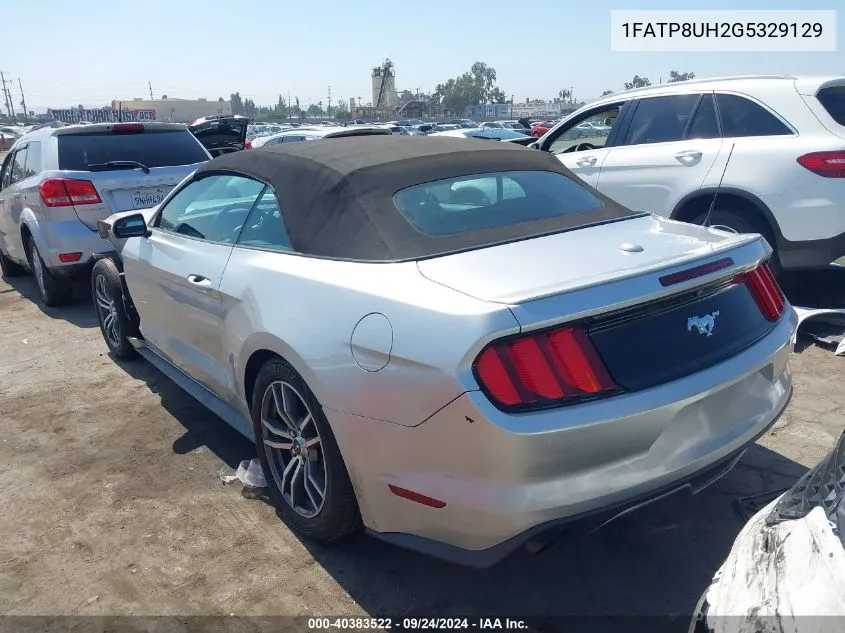 2016 Ford Mustang Ecoboost Premium VIN: 1FATP8UH2G5329129 Lot: 40383522