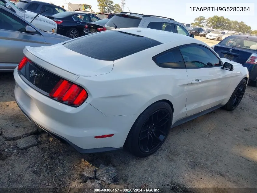 2016 Ford Mustang Ecoboost VIN: 1FA6P8TH9G5280364 Lot: 40386157