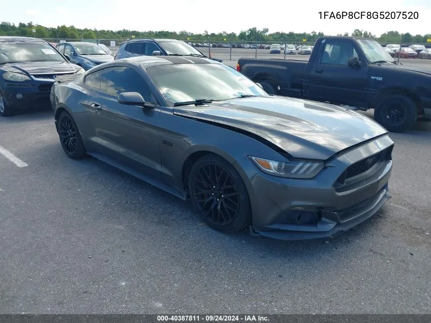 2016 Ford Mustang Gt VIN: 1FA6P8CF8G5207520 Lot: 40387811