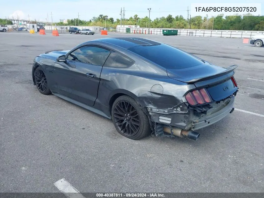 2016 Ford Mustang Gt VIN: 1FA6P8CF8G5207520 Lot: 40387811