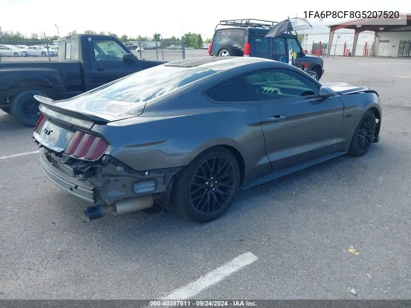 2016 Ford Mustang Gt VIN: 1FA6P8CF8G5207520 Lot: 40387811