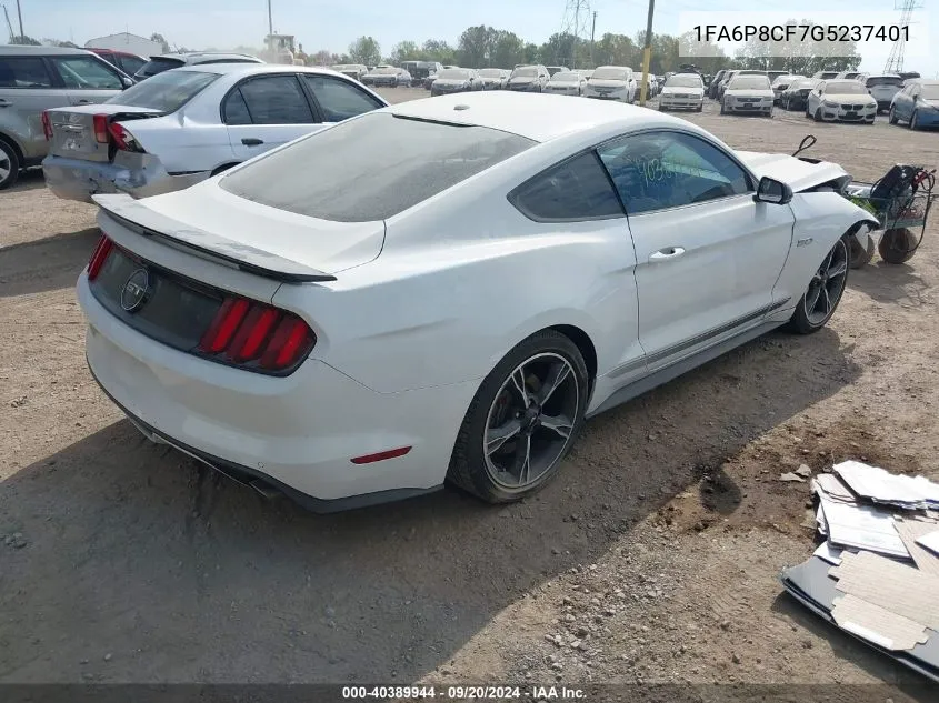 2016 Ford Mustang Gt Premium VIN: 1FA6P8CF7G5237401 Lot: 40389944