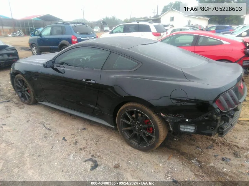 2016 Ford Mustang Gt VIN: 1FA6P8CF7G5228603 Lot: 40400355