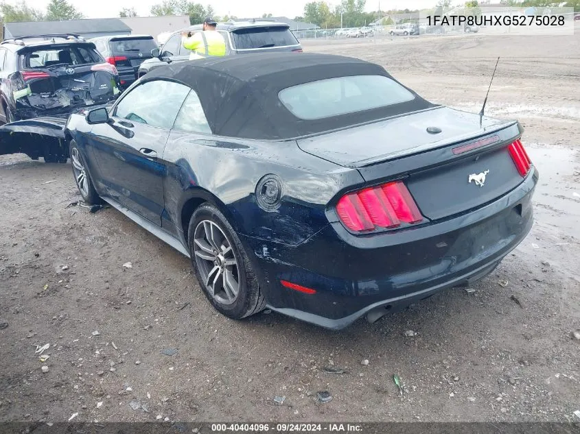 2016 Ford Mustang Ecoboost Premium VIN: 1FATP8UHXG5275028 Lot: 40404096