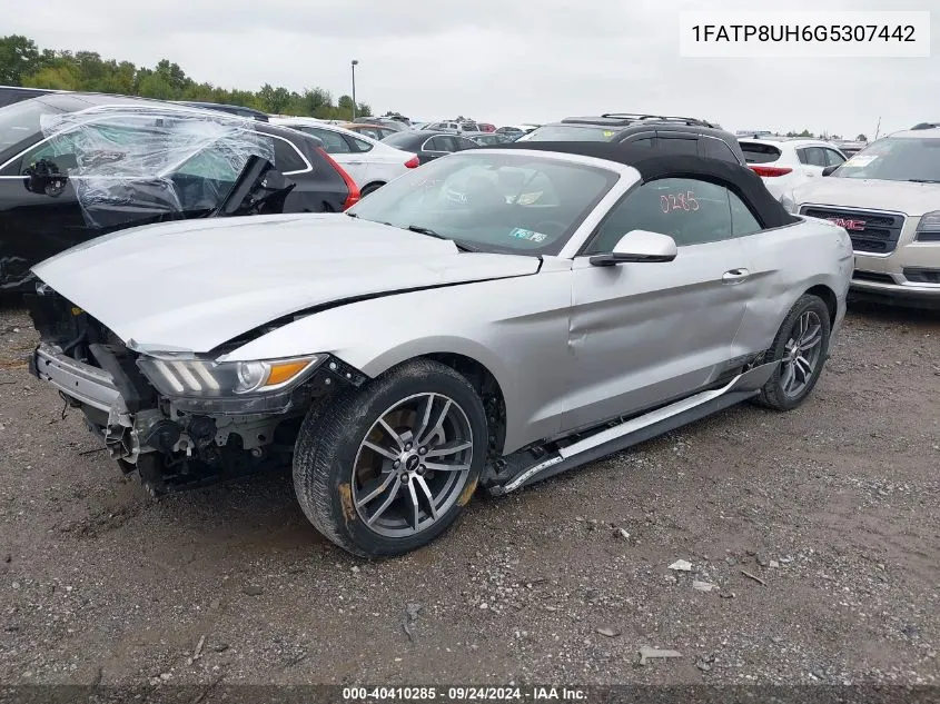 2016 Ford Mustang VIN: 1FATP8UH6G5307442 Lot: 40410285