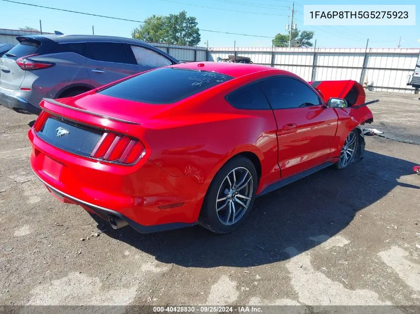 2016 Ford Mustang Ecoboost VIN: 1FA6P8TH5G5275923 Lot: 40428830