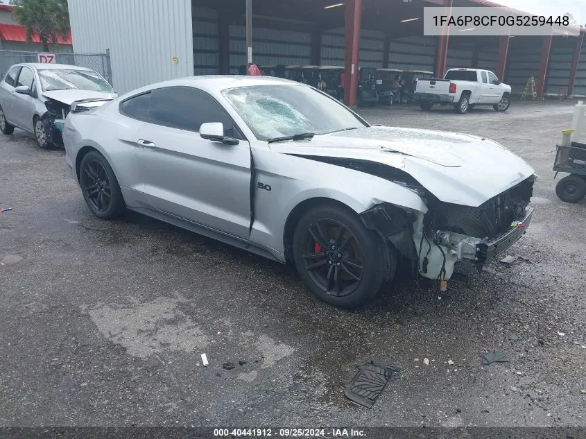 2016 Ford Mustang Gt VIN: 1FA6P8CF0G5259448 Lot: 40441912