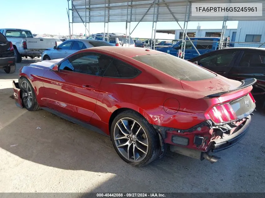 2016 Ford Mustang Ecoboost VIN: 1FA6P8TH6G5245961 Lot: 40442088