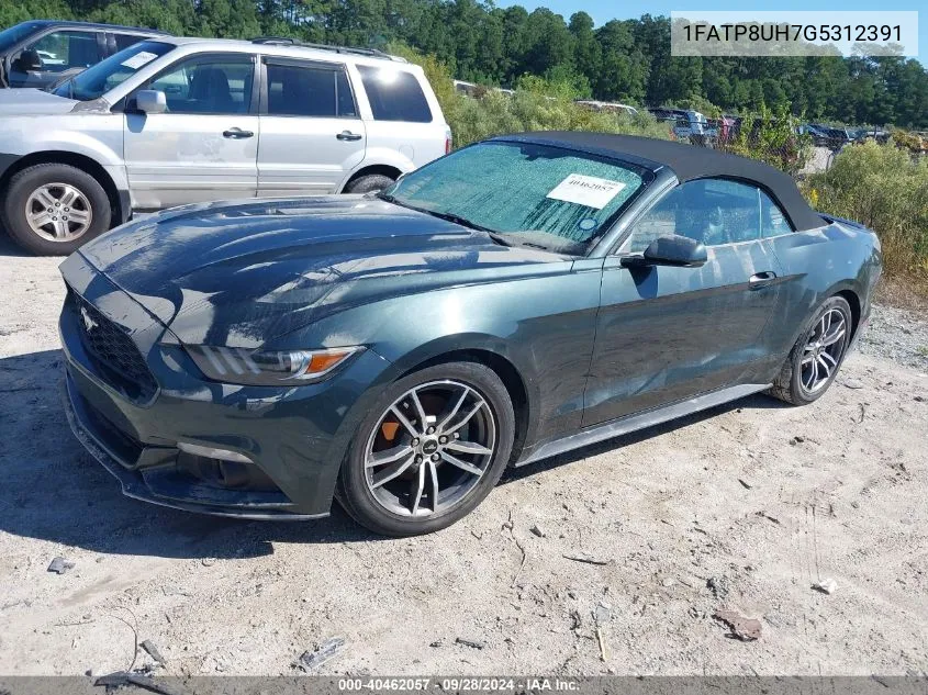 2016 Ford Mustang VIN: 1FATP8UH7G5312391 Lot: 40462057