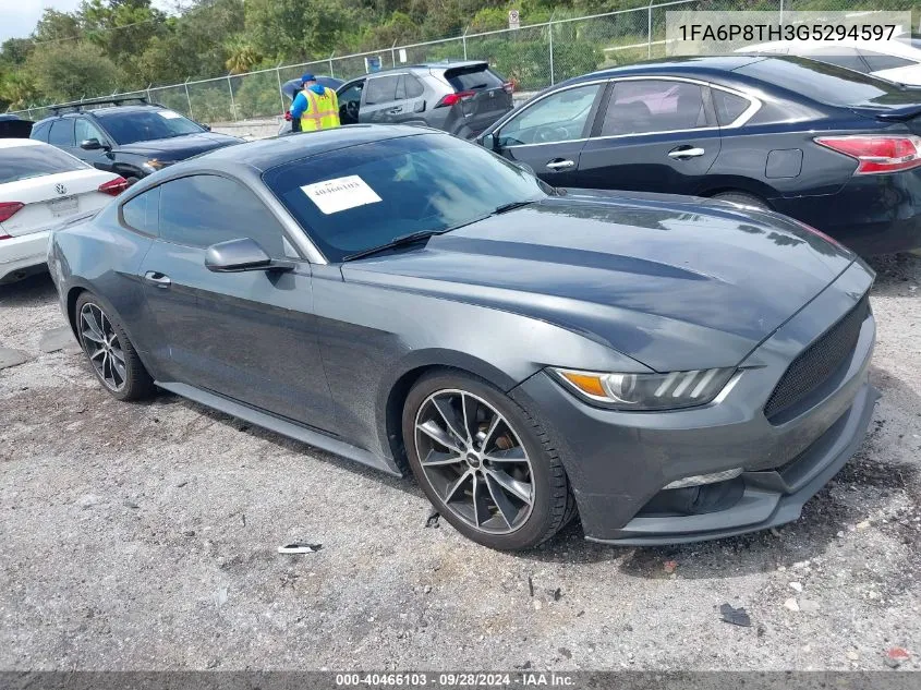 2016 Ford Mustang Ecoboost VIN: 1FA6P8TH3G5294597 Lot: 40466103