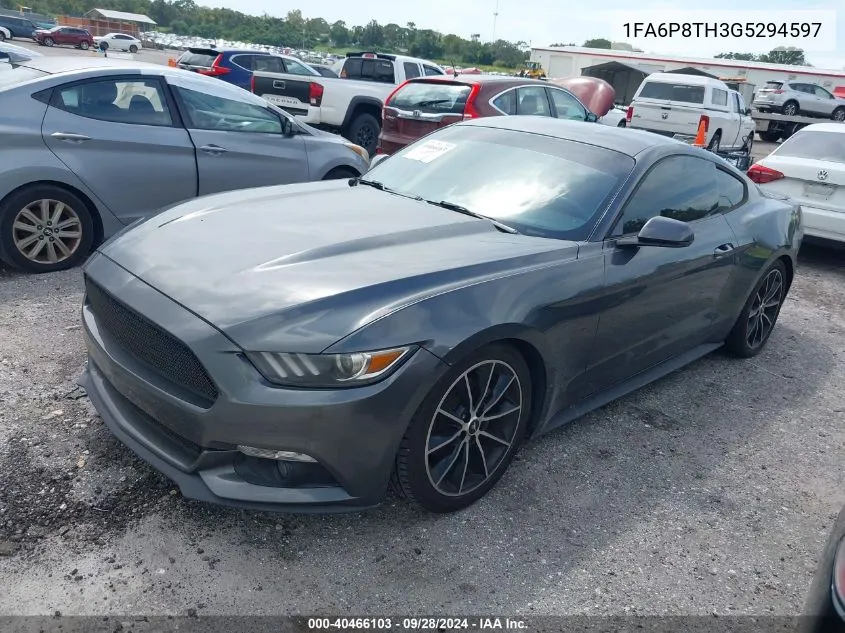 2016 Ford Mustang Ecoboost VIN: 1FA6P8TH3G5294597 Lot: 40466103