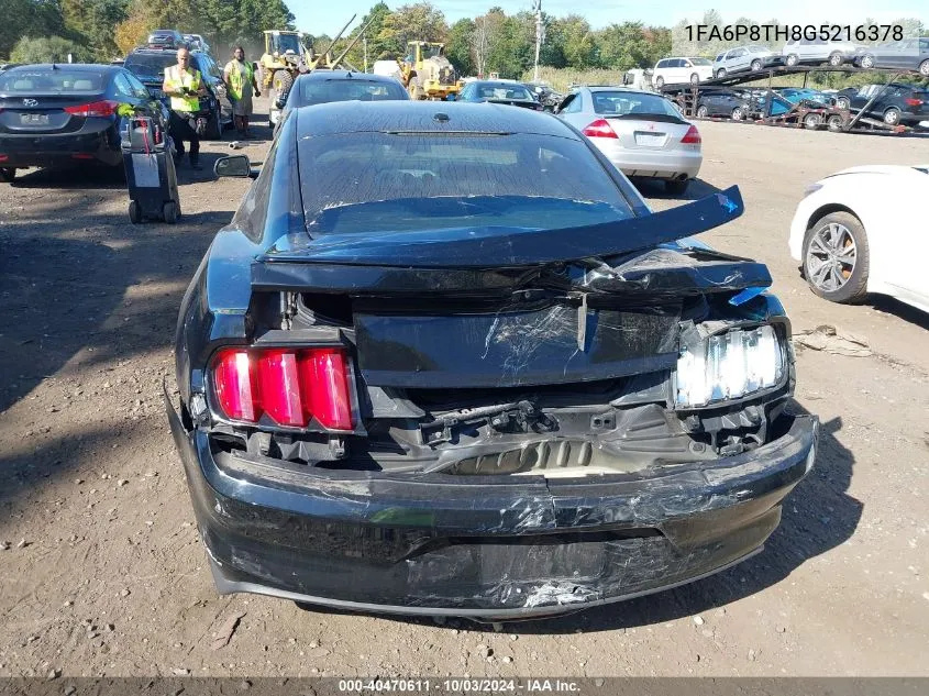 2016 Ford Mustang Ecoboost VIN: 1FA6P8TH8G5216378 Lot: 40470611