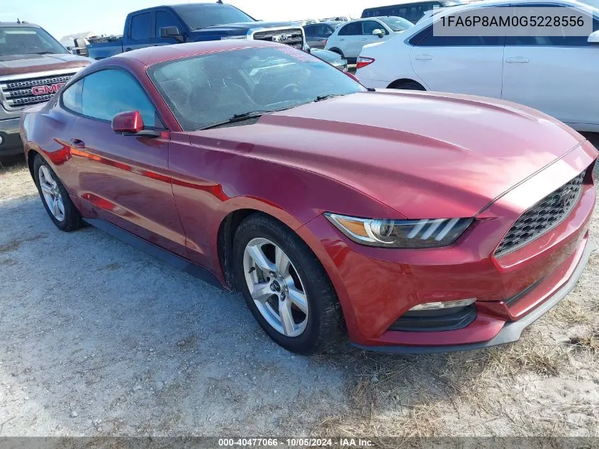 2016 Ford Mustang VIN: 1FA6P8AM0G5228556 Lot: 40477066