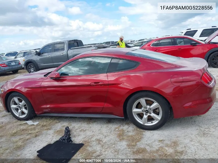 2016 Ford Mustang VIN: 1FA6P8AM0G5228556 Lot: 40477066