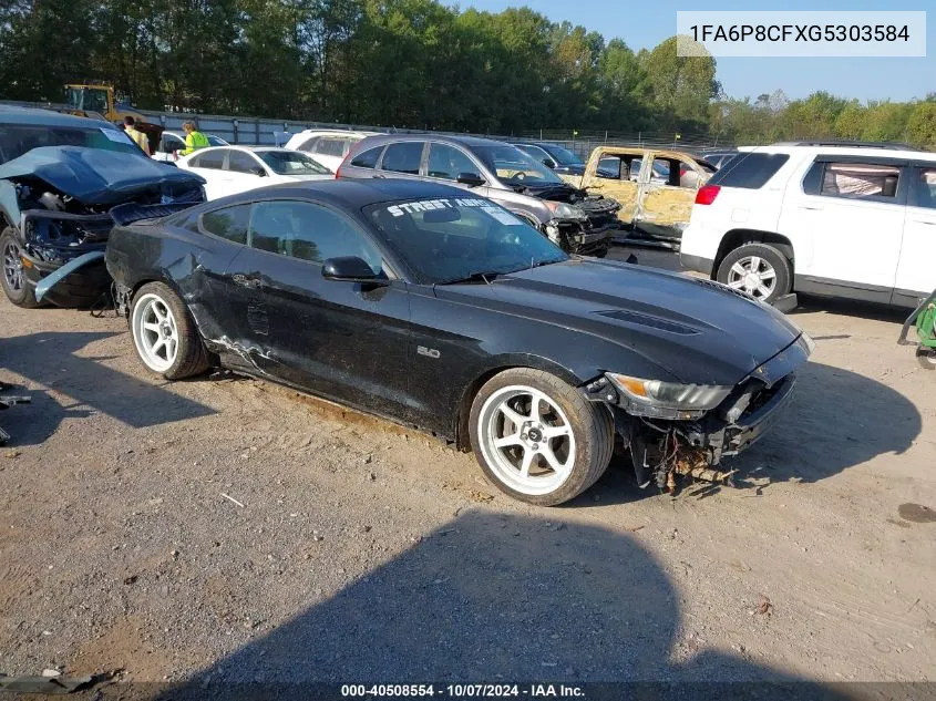 2016 Ford Mustang Gt VIN: 1FA6P8CFXG5303584 Lot: 40508554