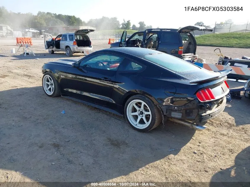 2016 Ford Mustang Gt VIN: 1FA6P8CFXG5303584 Lot: 40508554