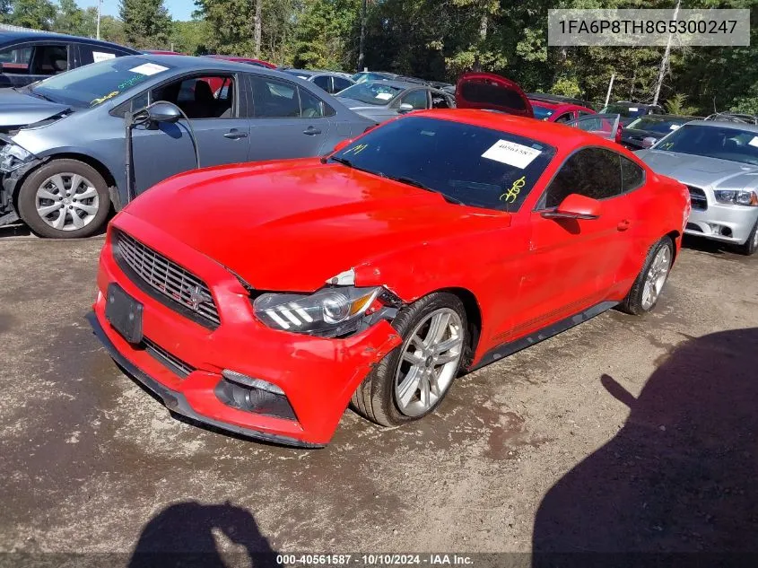 2016 Ford Mustang Ecoboost VIN: 1FA6P8TH8G5300247 Lot: 40561587