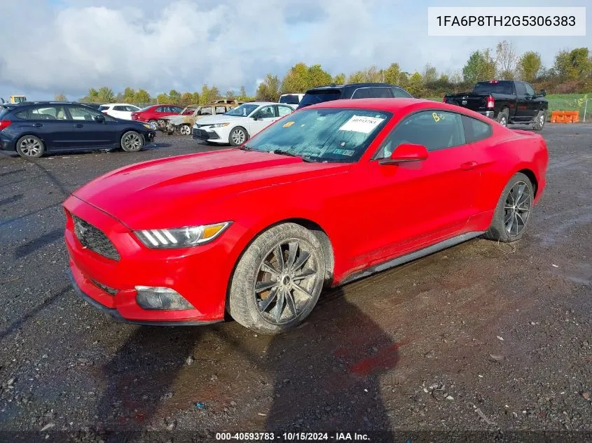 2016 Ford Mustang Ecoboost VIN: 1FA6P8TH2G5306383 Lot: 40593783