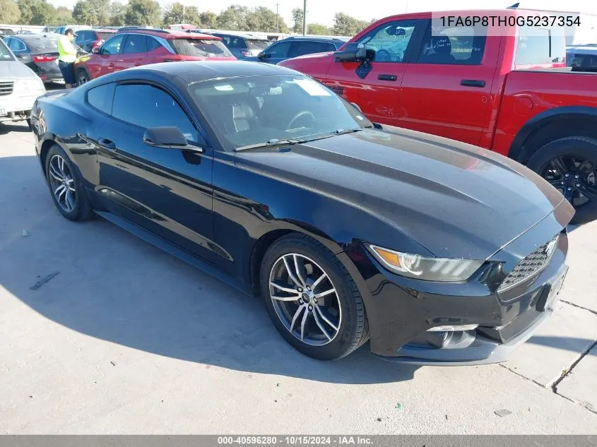 2016 Ford Mustang Ecoboost VIN: 1FA6P8TH0G5237354 Lot: 40596280