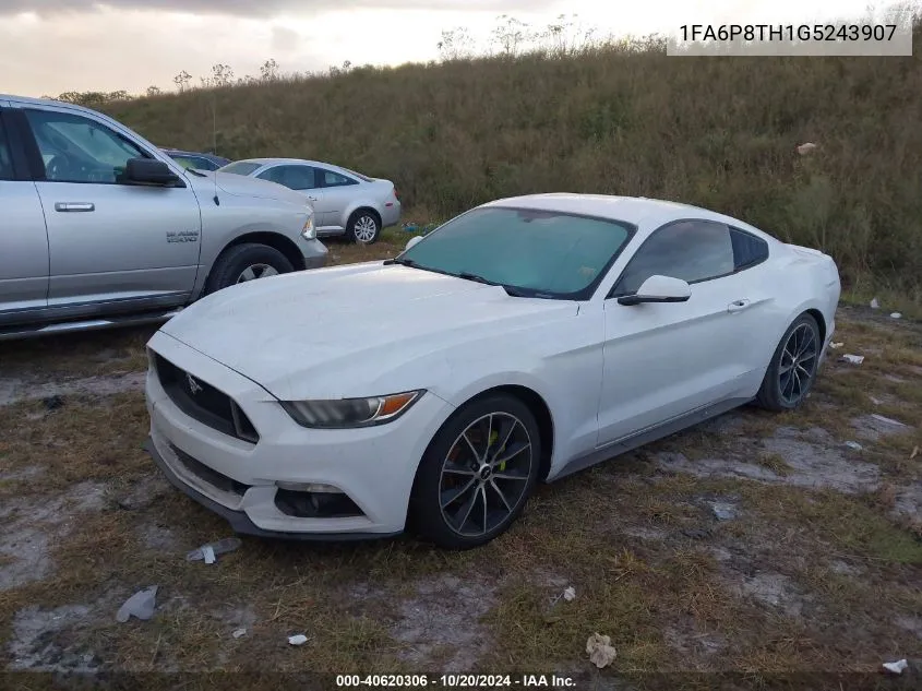 2016 Ford Mustang VIN: 1FA6P8TH1G5243907 Lot: 40620306