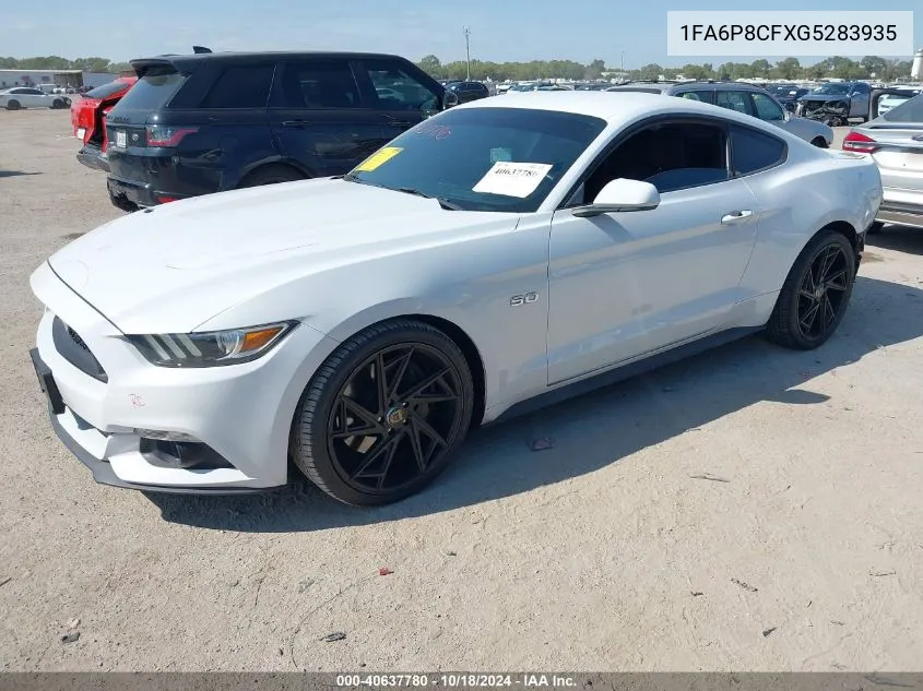 2016 Ford Mustang Gt VIN: 1FA6P8CFXG5283935 Lot: 40637780