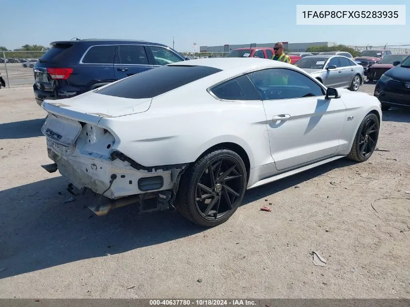 2016 Ford Mustang Gt VIN: 1FA6P8CFXG5283935 Lot: 40637780