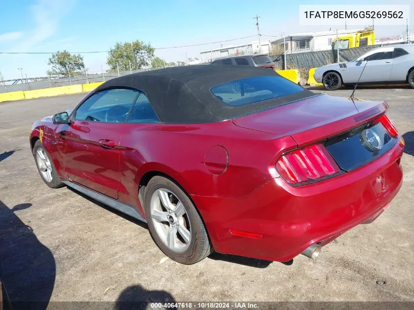 2016 Ford Mustang V6 VIN: 1FATP8EM6G5269562 Lot: 40647618