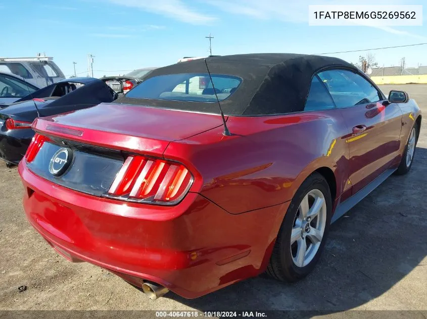 2016 Ford Mustang V6 VIN: 1FATP8EM6G5269562 Lot: 40647618