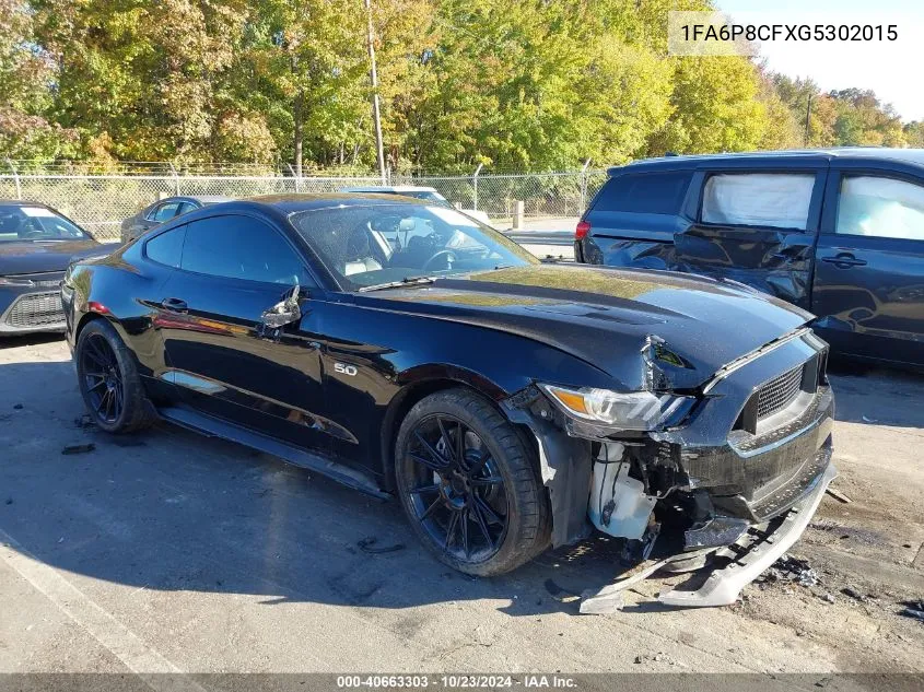 2016 Ford Mustang Gt Premium VIN: 1FA6P8CFXG5302015 Lot: 40663303