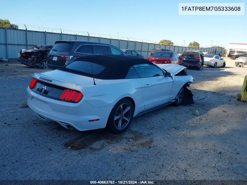 2016 Ford Mustang V6 VIN: 1FATP8EM7G5333608 Lot: 40663763