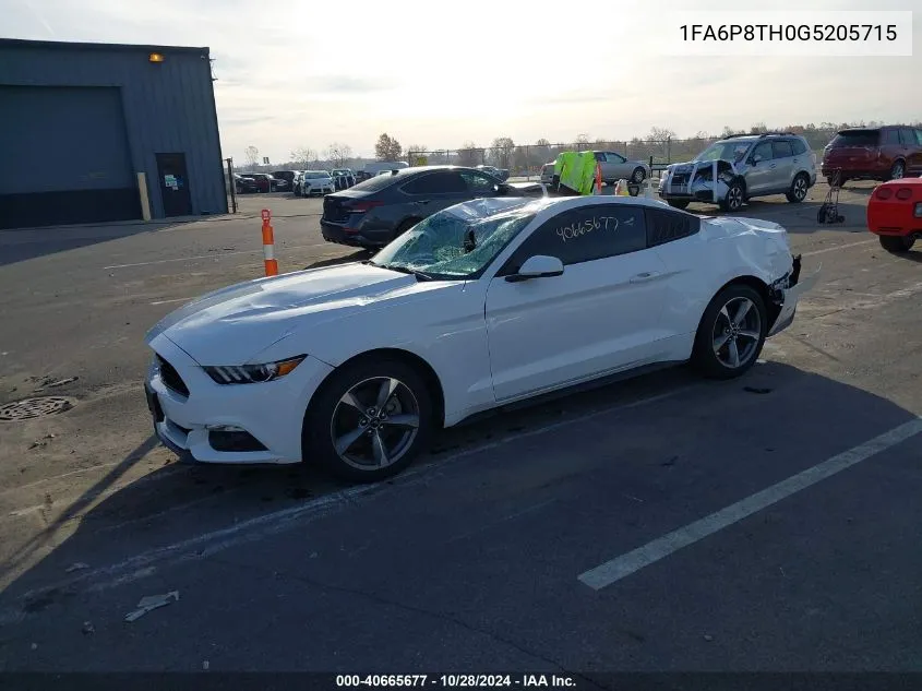 2016 Ford Mustang Ecoboost VIN: 1FA6P8TH0G5205715 Lot: 40665677