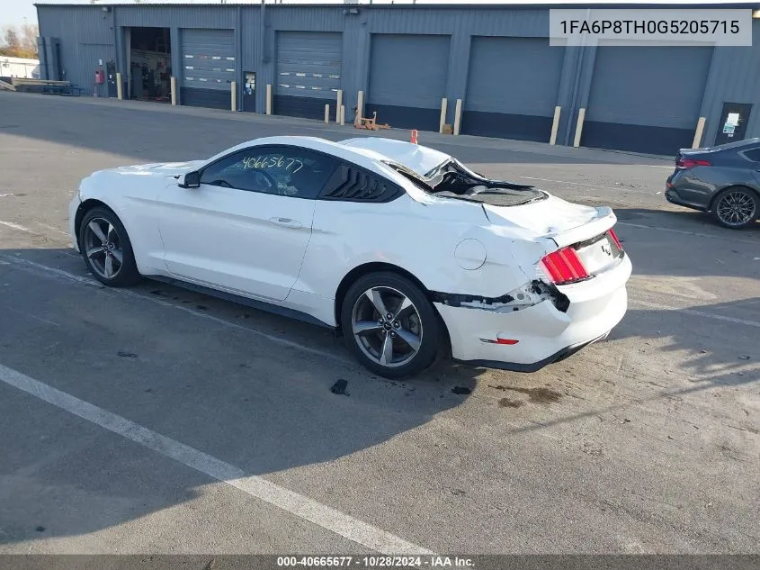 2016 Ford Mustang Ecoboost VIN: 1FA6P8TH0G5205715 Lot: 40665677