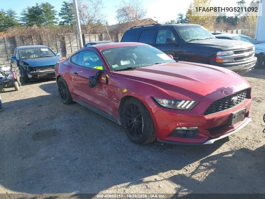 2016 Ford Mustang Ecoboost VIN: 1FA6P8TH9G5211092 Lot: 40698213