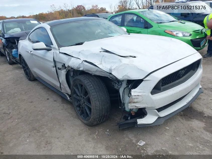 2016 Ford Mustang Gt Premium VIN: 1FA6P8CF1G5215376 Lot: 40698516