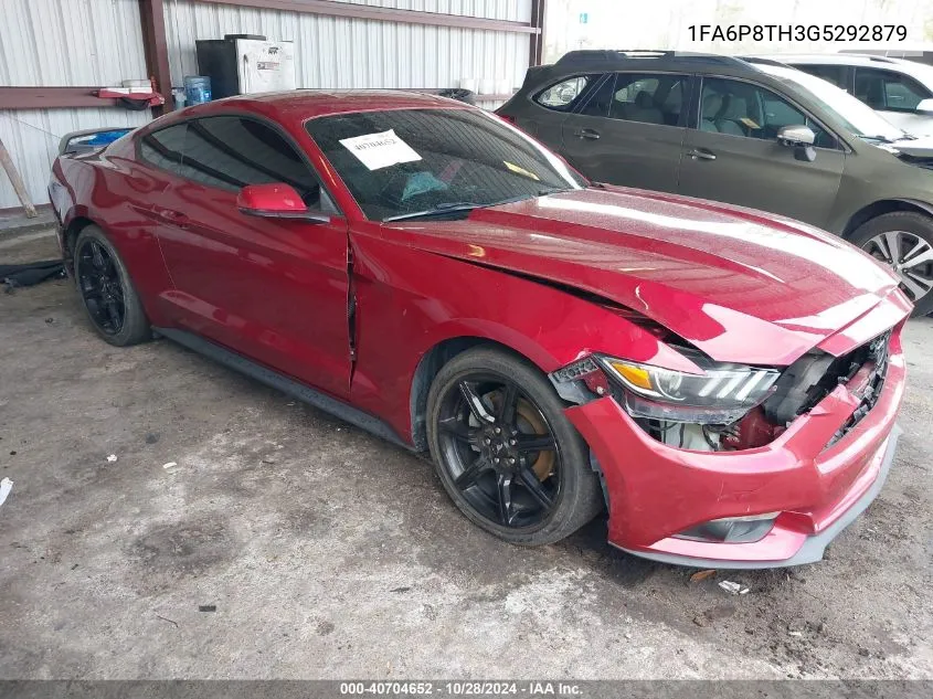 2016 Ford Mustang Ecoboost VIN: 1FA6P8TH3G5292879 Lot: 40704652