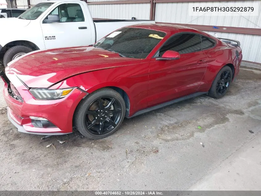 2016 Ford Mustang Ecoboost VIN: 1FA6P8TH3G5292879 Lot: 40704652