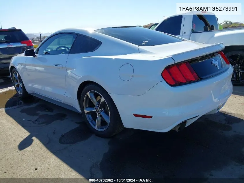 2016 Ford Mustang V6 VIN: 1FA6P8AM1G5273991 Lot: 40732962