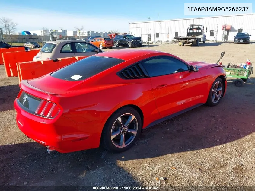 2016 Ford Mustang V6 VIN: 1FA6P8AM9G5266237 Lot: 40748318