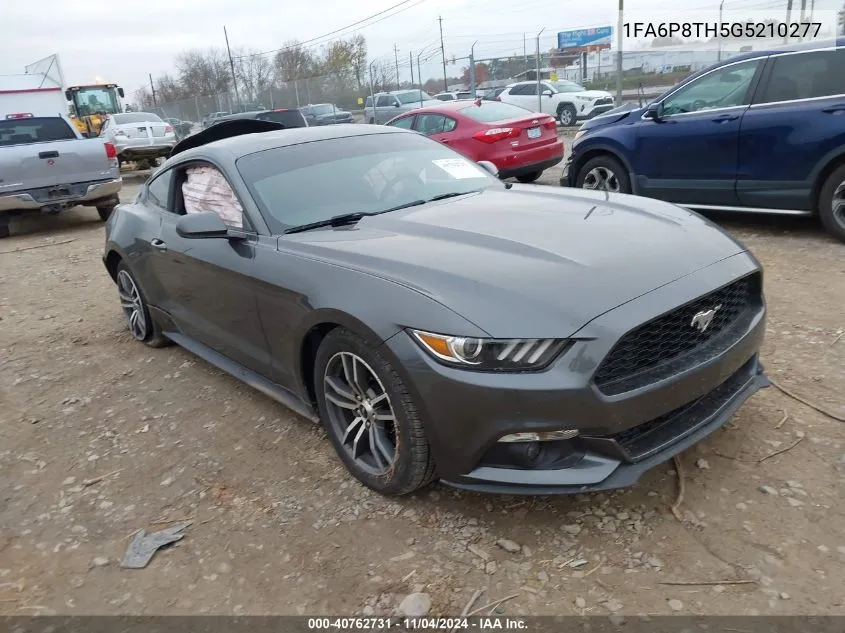 2016 Ford Mustang Ecoboost VIN: 1FA6P8TH5G5210277 Lot: 40762731