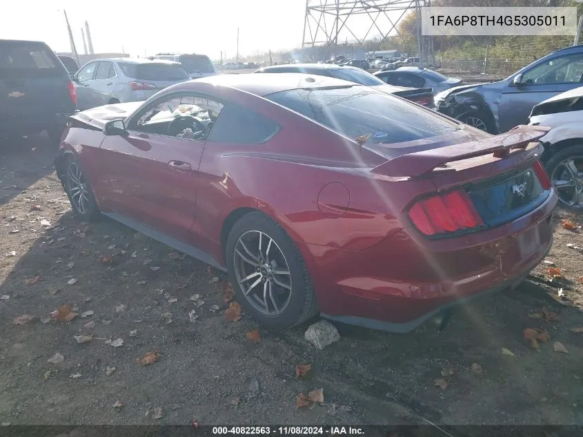 2016 Ford Mustang Ecoboost VIN: 1FA6P8TH4G5305011 Lot: 40822563