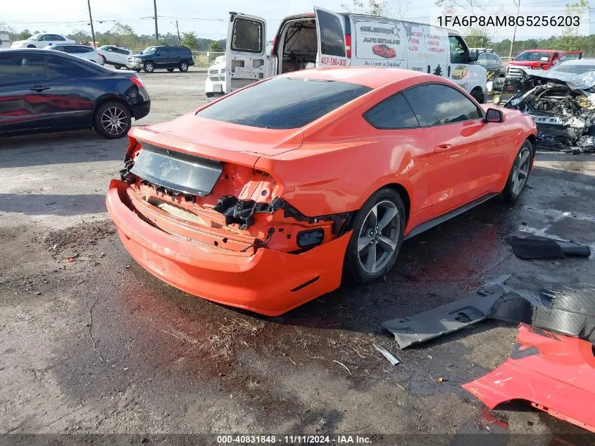 2016 Ford Mustang V6 VIN: 1FA6P8AM8G5256203 Lot: 40831848