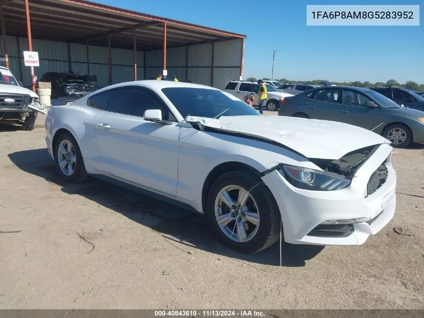 2016 Ford Mustang V6 VIN: 1FA6P8AM8G5283952 Lot: 40843610