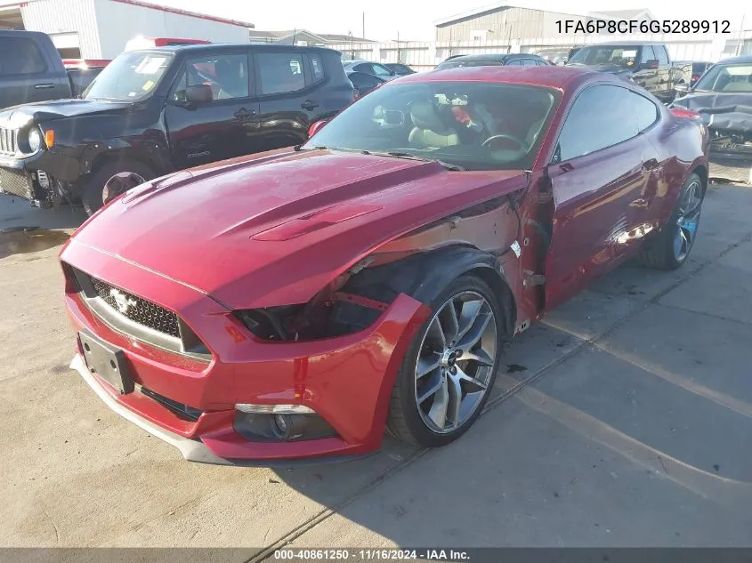 2016 Ford Mustang Gt Premium VIN: 1FA6P8CF6G5289912 Lot: 40861250