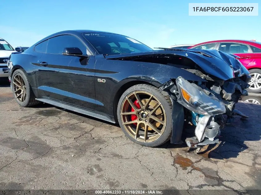 2016 Ford Mustang Gt Premium VIN: 1FA6P8CF6G5223067 Lot: 40862233