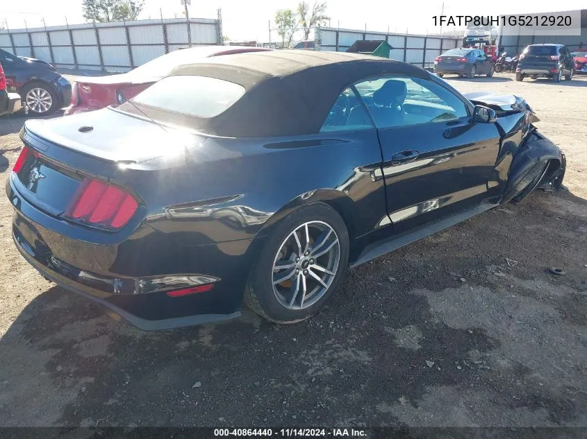 2016 Ford Mustang Ecoboost Premium VIN: 1FATP8UH1G5212920 Lot: 40864440