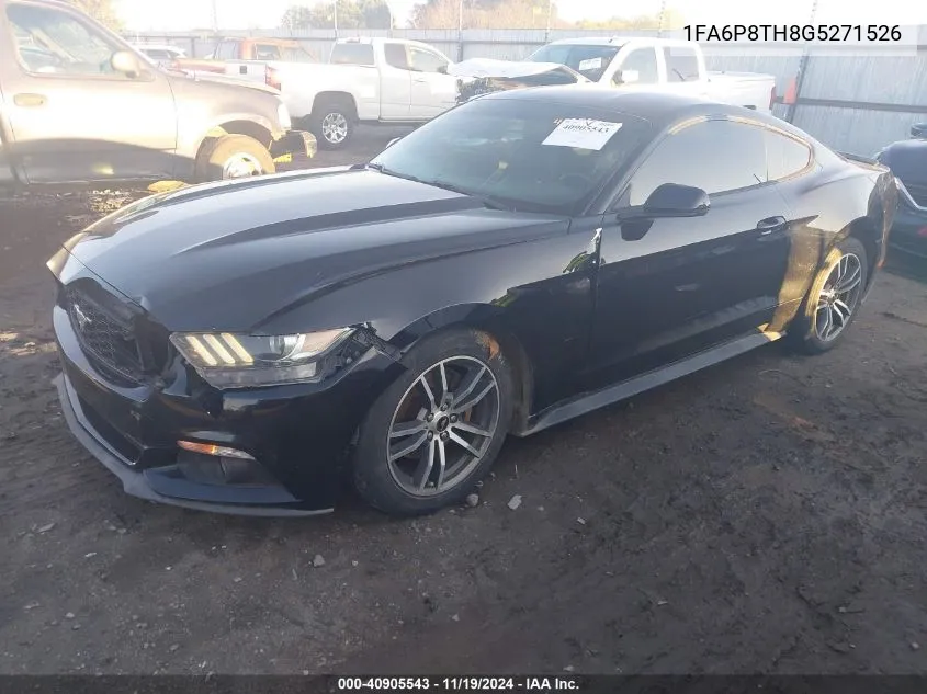 2016 Ford Mustang Ecoboost VIN: 1FA6P8TH8G5271526 Lot: 40905543