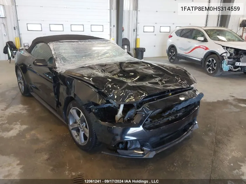 2017 Ford Mustang VIN: 1FATP8EM0H5314559 Lot: 12061241