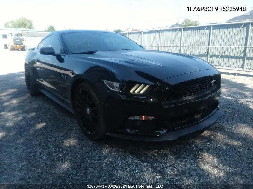 2017 Ford Mustang Gt VIN: 1FA6P8CF9H5325948 Lot: 12073443